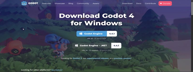 Godot download page
